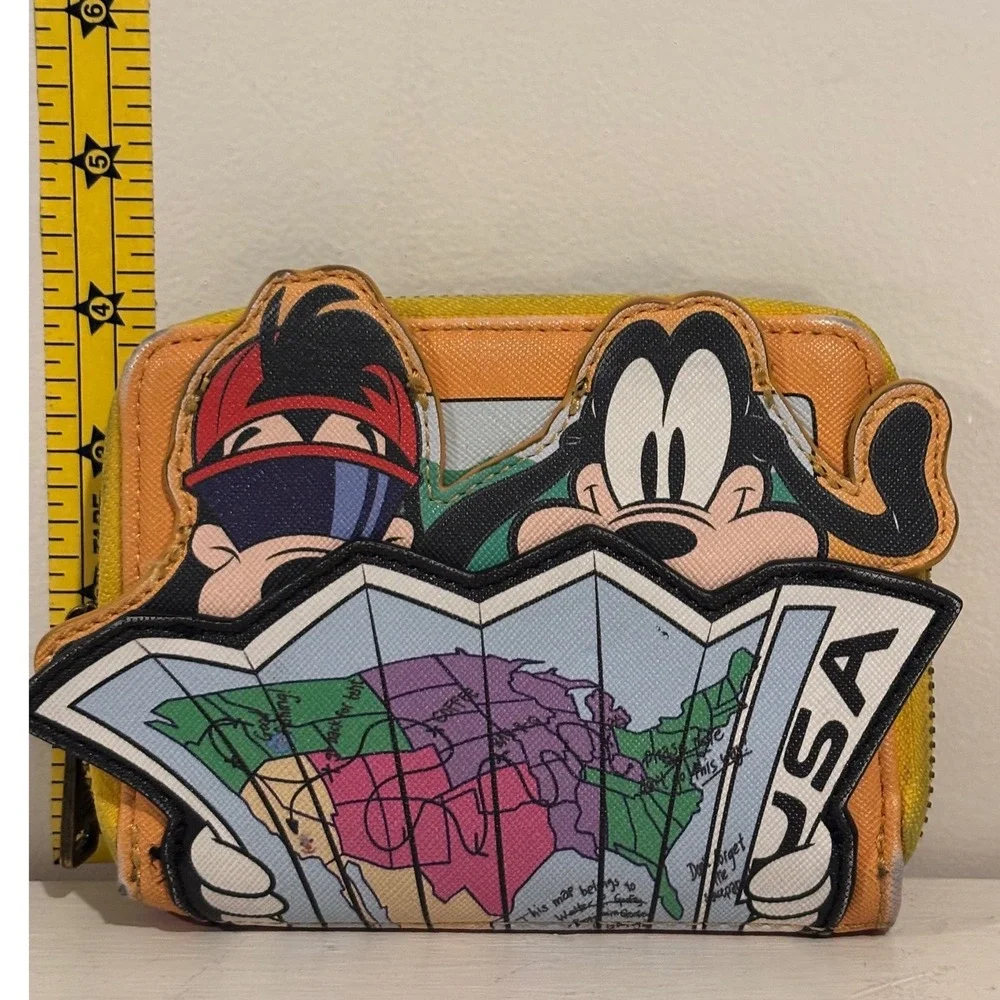 Loungefly Disney A Goofy Movie Max Goof Road Trip Zip Wallet Orange Good